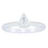 18ct White Gold .40ct Pear Cut Diamond Venetian Ring-Ring-Walker & Hall
