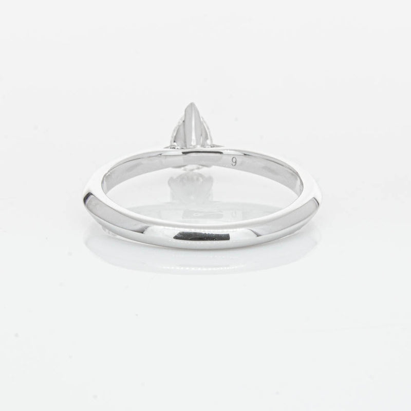 18ct White Gold .40ct Pear Cut Diamond Venetian Ring-Ring-Walker & Hall