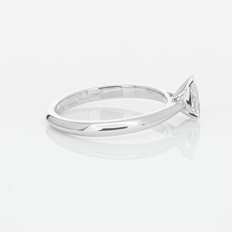 18ct White Gold .40ct Pear Cut Diamond Venetian Ring-Ring-Walker & Hall