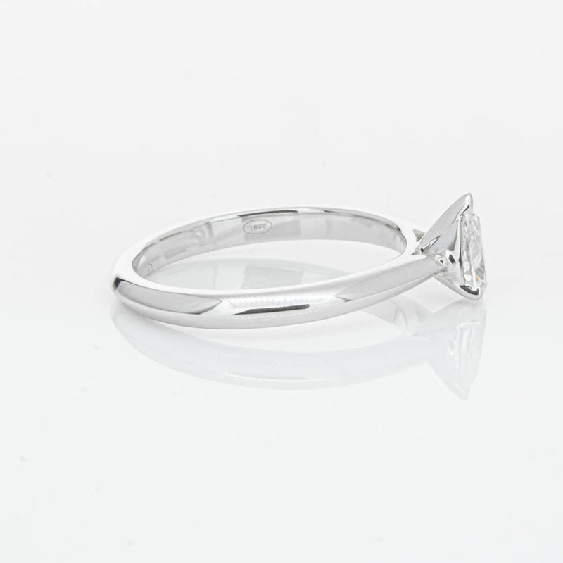 18ct White Gold .40ct Pear Cut Diamond Venetian Ring-Ring-Walker & Hall