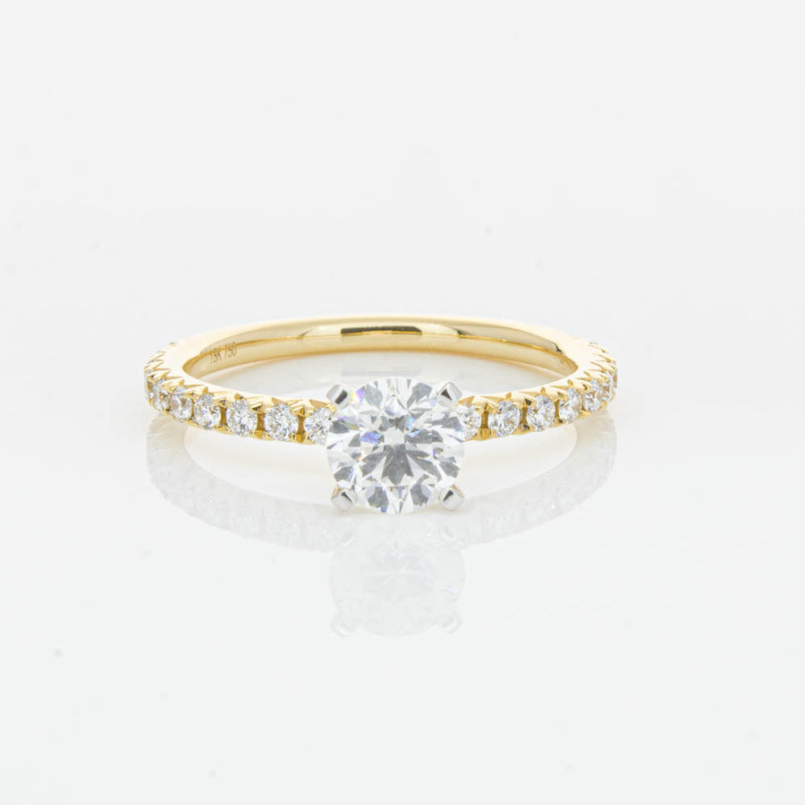 18ct Yellow Gold .70ct Diamond Comet Ring-Ring-Walker & Hall