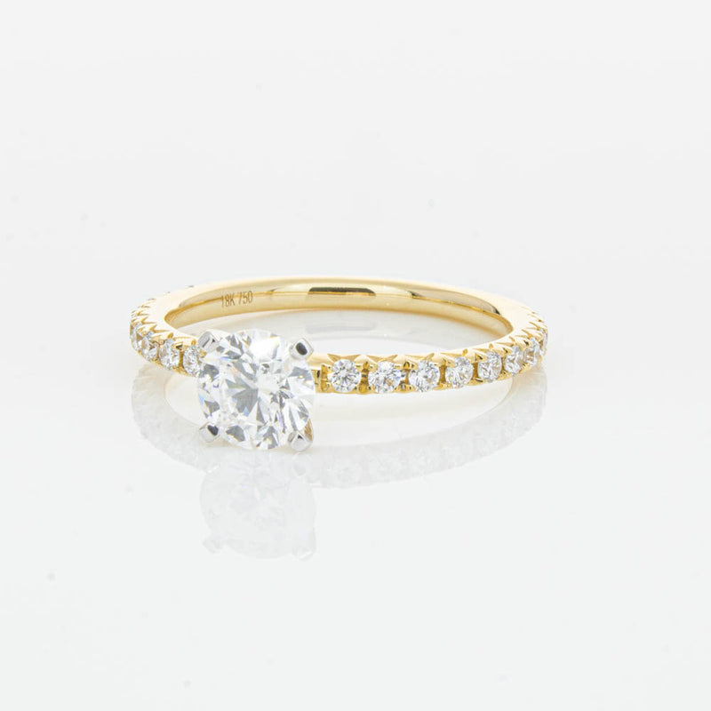 18ct Yellow Gold .70ct Diamond Comet Ring-Ring-Walker & Hall