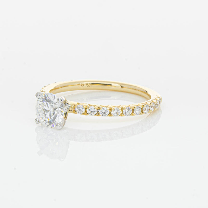 18ct Yellow Gold .70ct Diamond Comet Ring-Ring-Walker & Hall
