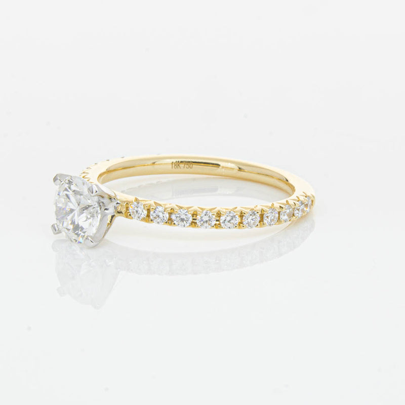 18ct Yellow Gold .70ct Diamond Comet Ring-Ring-Walker & Hall