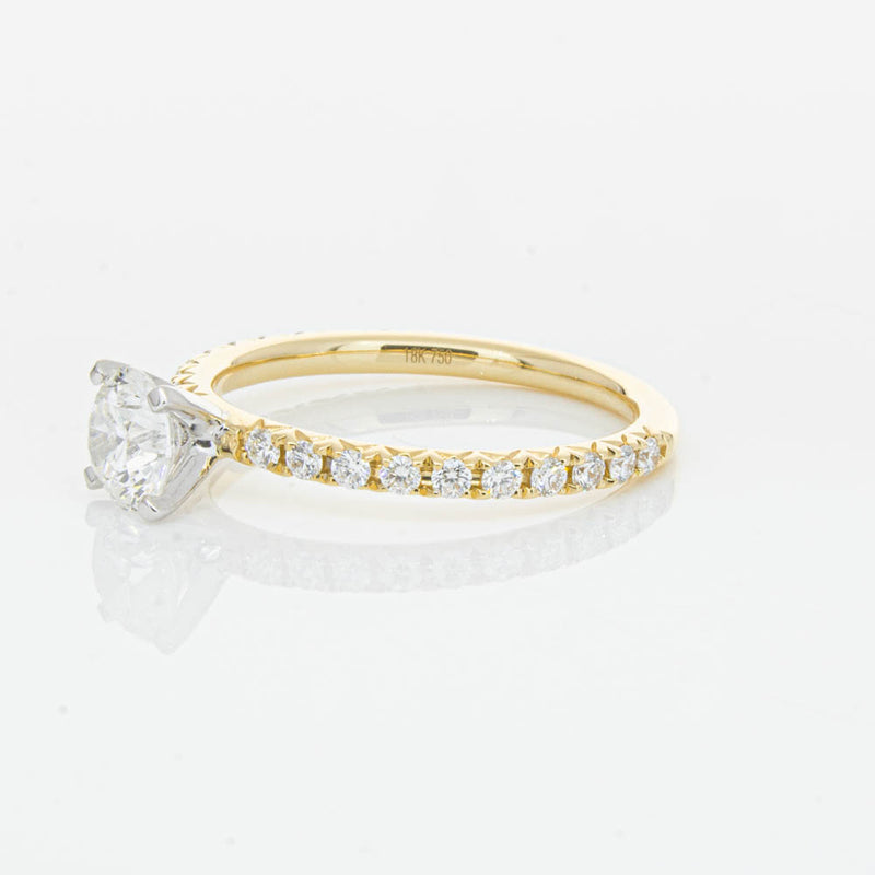 18ct Yellow Gold .70ct Diamond Comet Ring-Ring-Walker & Hall