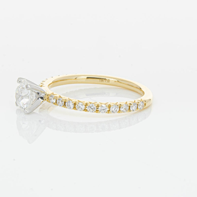18ct Yellow Gold .70ct Diamond Comet Ring-Ring-Walker & Hall