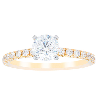 18ct Yellow Gold .70ct Diamond Comet Ring-Ring-Walker & Hall