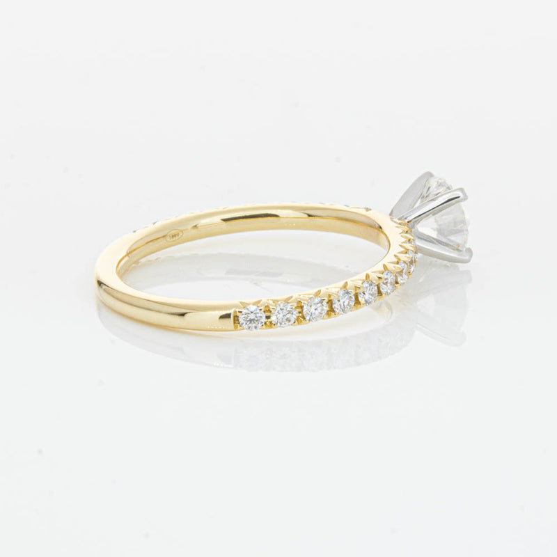 18ct Yellow Gold .70ct Diamond Comet Ring-Ring-Walker & Hall