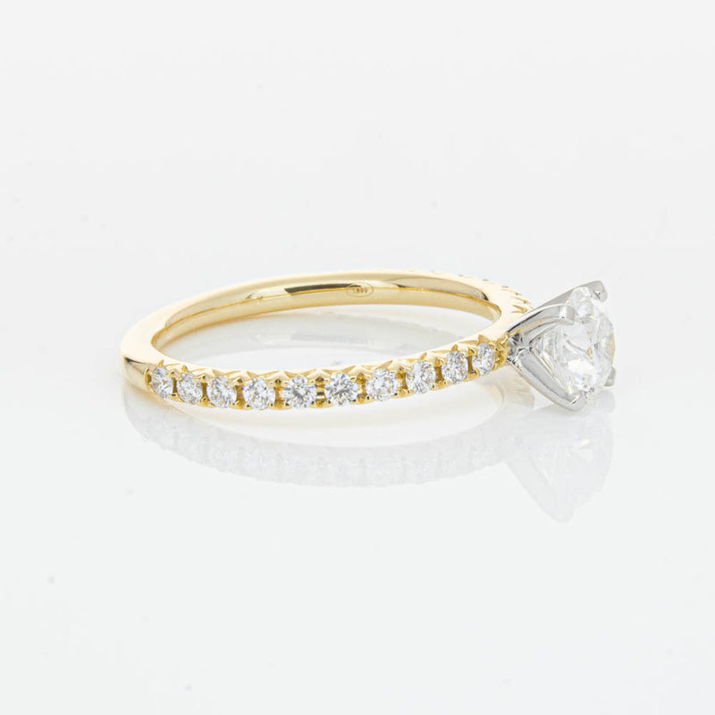 18ct Yellow Gold .70ct Diamond Comet Ring-Ring-Walker & Hall