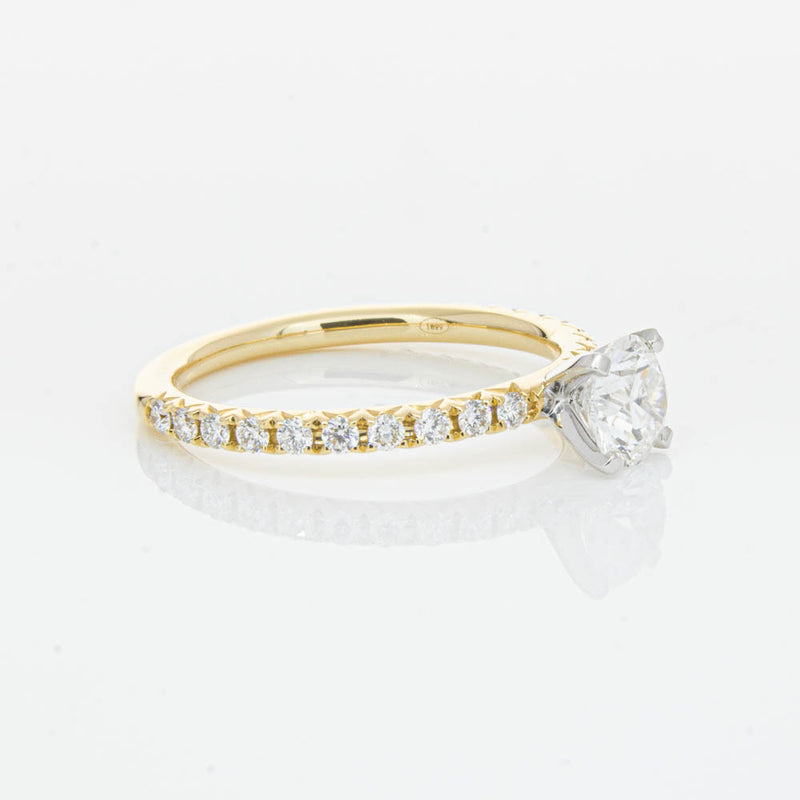 18ct Yellow Gold .70ct Diamond Comet Ring-Ring-Walker & Hall