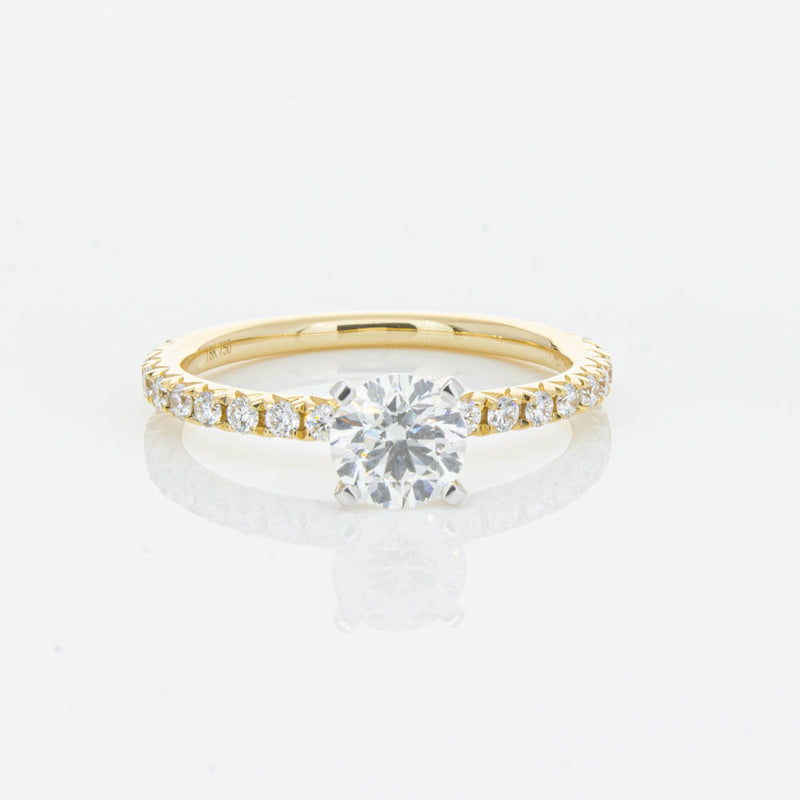 18ct Yellow Gold .70ct Diamond Comet Ring-Ring-Walker & Hall