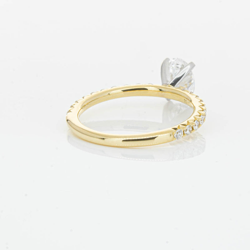 18ct Yellow Gold 1.00ct Oval Cut Diamond Comet Ring-Ring-Walker & Hall