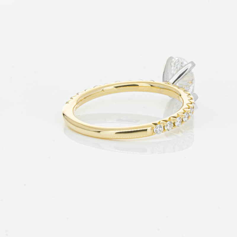 18ct Yellow Gold 1.00ct Oval Cut Diamond Comet Ring-Ring-Walker & Hall