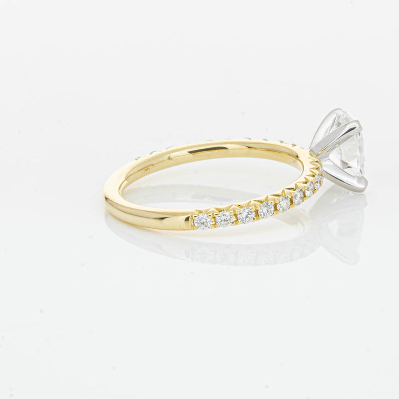18ct Yellow Gold 1.00ct Oval Cut Diamond Comet Ring-Ring-Walker & Hall