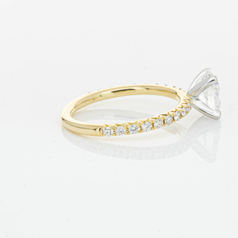 18ct Yellow Gold 1.00ct Oval Cut Diamond Comet Ring-Ring-Walker & Hall