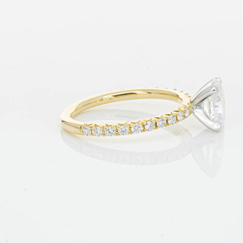 18ct Yellow Gold 1.00ct Oval Cut Diamond Comet Ring-Ring-Walker & Hall
