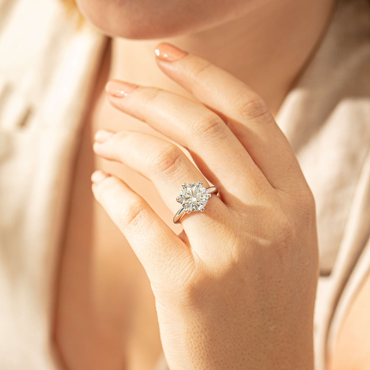 Model wearing Diamond Cosmopolitan Ring