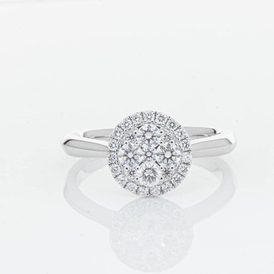 14ct White Gold Diamond Saturn Ring-Ring-Walker & Hall