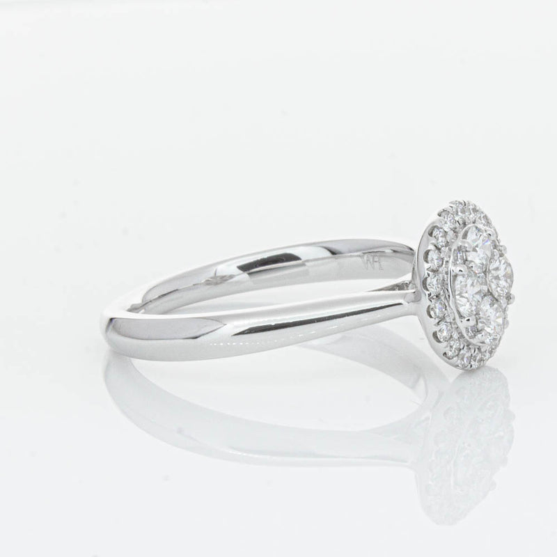 14ct White Gold Diamond Saturn Ring-Ring-Walker & Hall