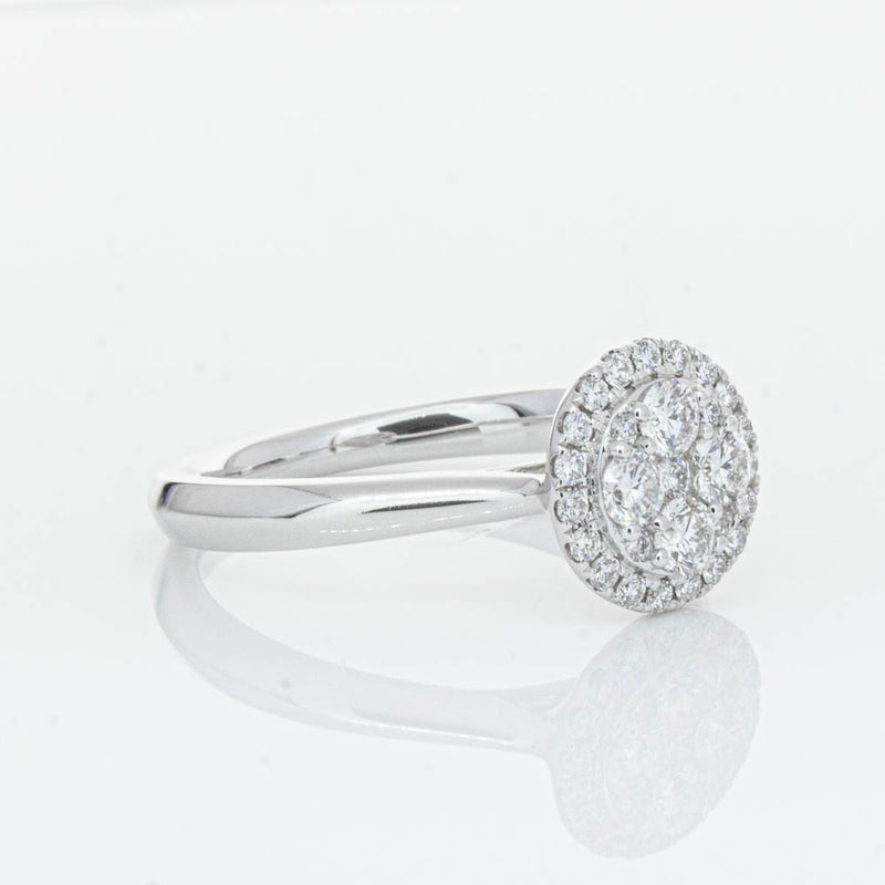 14ct White Gold Diamond Saturn Ring-Ring-Walker & Hall