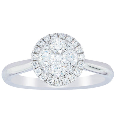 14ct White Gold Diamond Saturn Ring-Ring-Walker & Hall