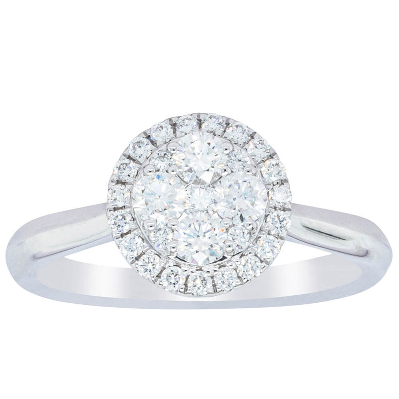 14ct White Gold Diamond Saturn Ring-Ring-Walker & Hall