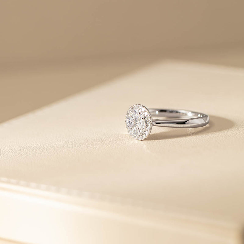 14ct White Gold Diamond Saturn Ring-Ring-Walker & Hall