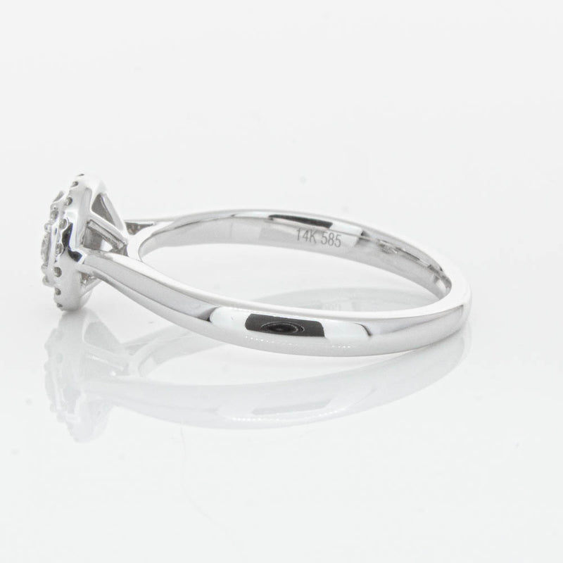 14ct White Gold Diamond Mini Saturn Ring-Ring-Walker & Hall