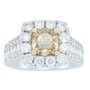 18ct White Gold Cushion Cut Yellow Diamond Ring-Ring-Walker & Hall