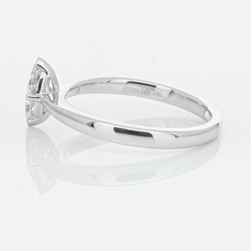 18ct White Gold .50ct Marquise Cut Diamond Royale Ring-Ring-Walker & Hall