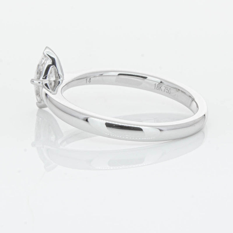 18ct White Gold .50ct Marquise Cut Diamond Royale Ring-Ring-Walker & Hall