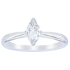 18ct White Gold .50ct Marquise Cut Diamond Royale Ring-Ring-Walker & Hall