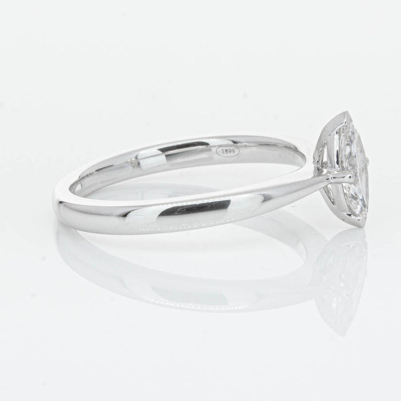 18ct White Gold .50ct Marquise Cut Diamond Royale Ring-Ring-Walker & Hall