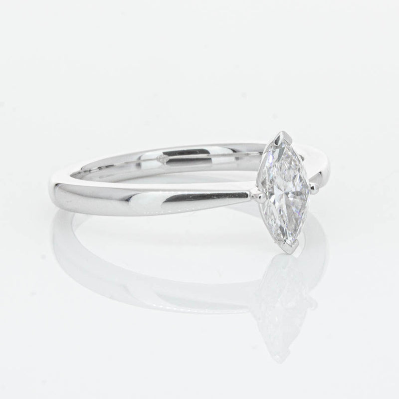 18ct White Gold .50ct Marquise Cut Diamond Royale Ring-Ring-Walker & Hall