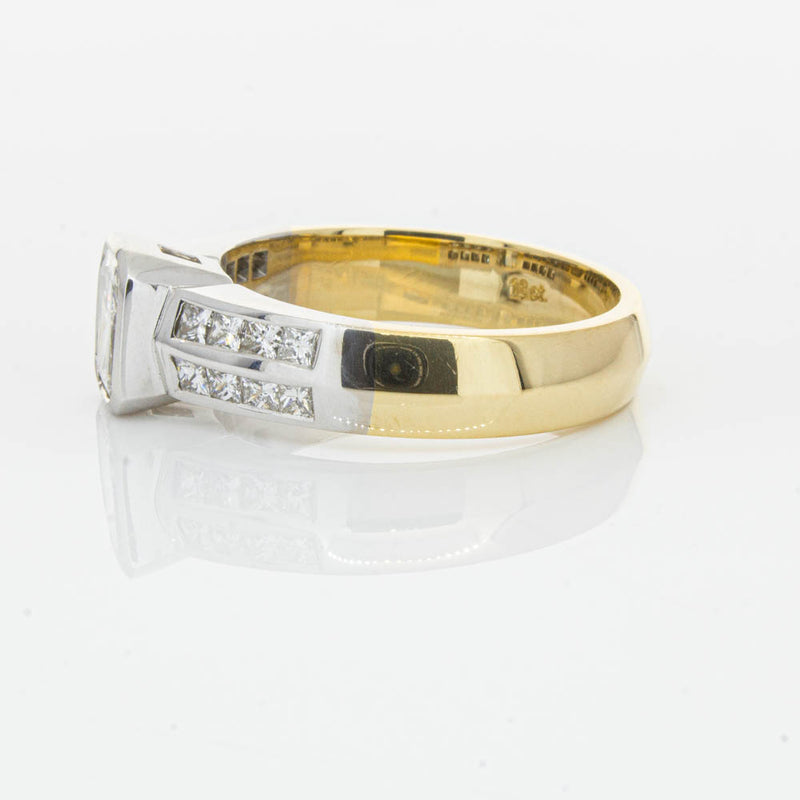 Deja Vu 18ct Yellow Gold 1.40ct Radiant Cut Diamond Ring-Ring-Walker & Hall