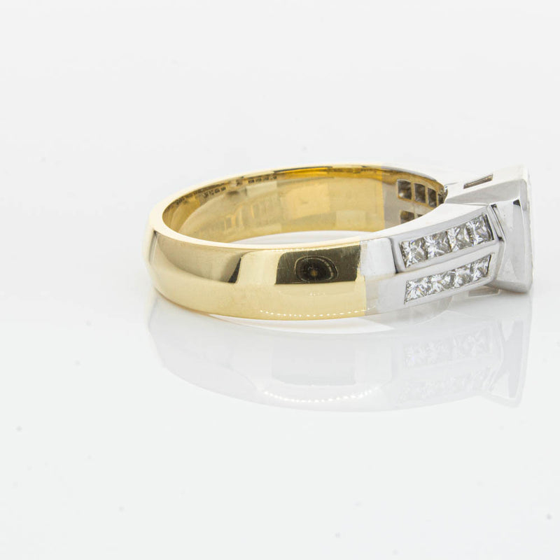 Deja Vu 18ct Yellow Gold 1.40ct Radiant Cut Diamond Ring-Ring-Walker & Hall