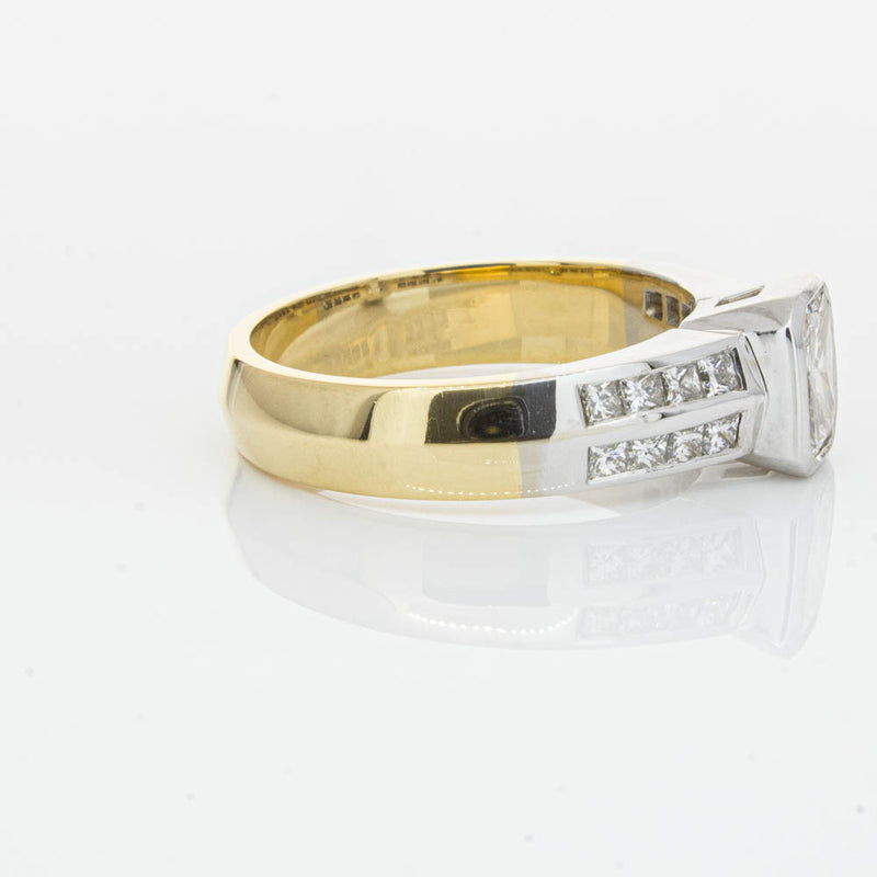 Deja Vu 18ct Yellow Gold 1.40ct Radiant Cut Diamond Ring-Ring-Walker & Hall