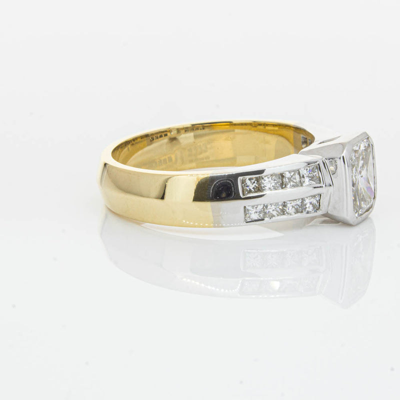 Deja Vu 18ct Yellow Gold 1.40ct Radiant Cut Diamond Ring-Ring-Walker & Hall