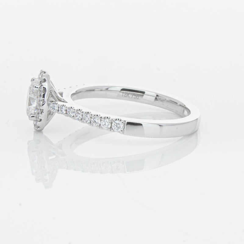 18ct White Gold .50ct Oval Cut Diamond Lola Ring-Ring-Walker & Hall