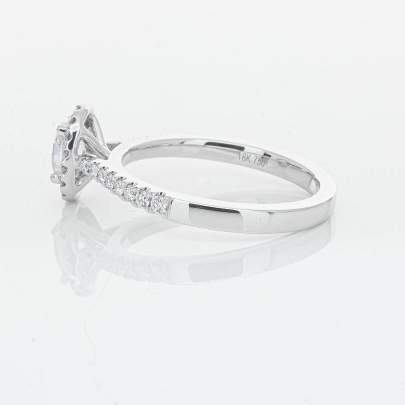 18ct White Gold .50ct Oval Cut Diamond Lola Ring-Ring-Walker & Hall