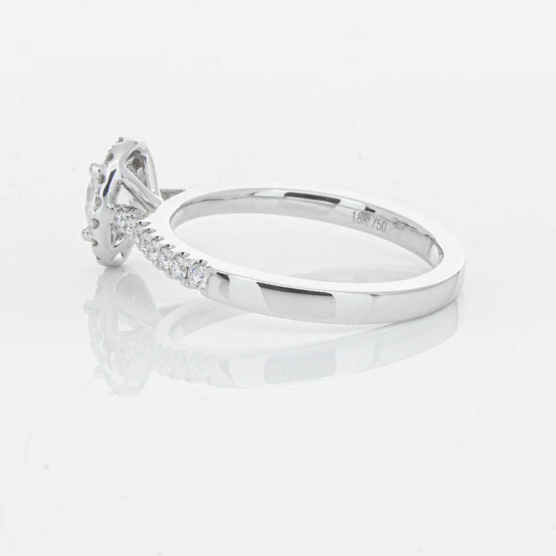 18ct White Gold .50ct Oval Cut Diamond Lola Ring-Ring-Walker & Hall