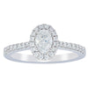 18ct White Gold .50ct Oval Cut Diamond Lola Ring-Ring-Walker & Hall