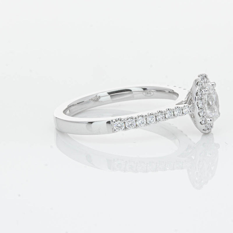 18ct White Gold .50ct Oval Cut Diamond Lola Ring-Ring-Walker & Hall