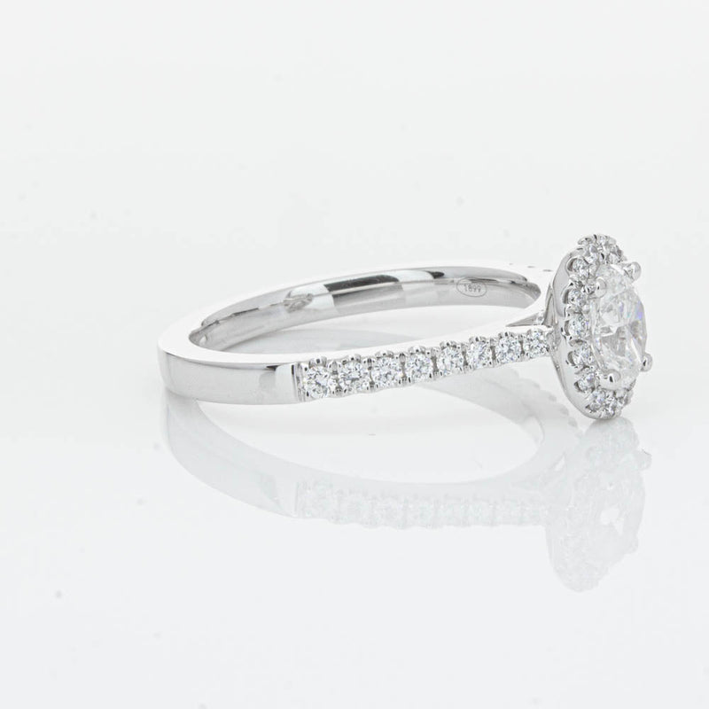18ct White Gold .50ct Oval Cut Diamond Lola Ring-Ring-Walker & Hall
