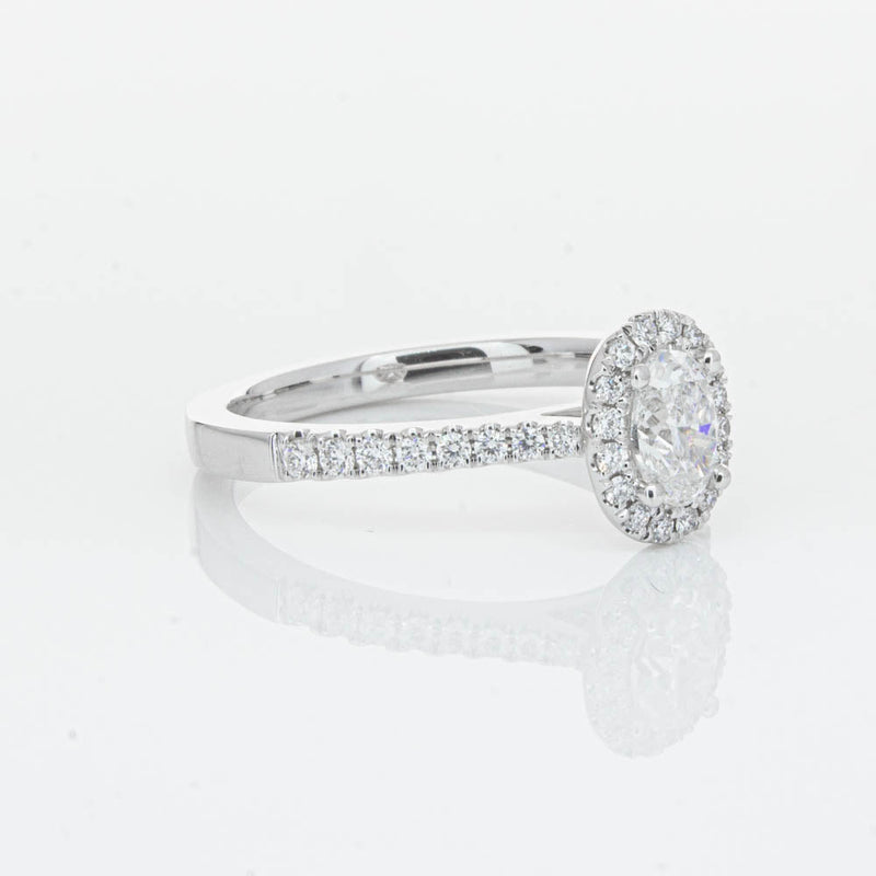 18ct White Gold .50ct Oval Cut Diamond Lola Ring-Ring-Walker & Hall