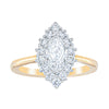18ct Yellow Gold .90ct Marquise Cut Diamond Belle Ring-Ring-Walker & Hall