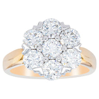 18ct Yellow Gold 2.10ct Diamond Lotus Ring-Ring-Walker & Hall