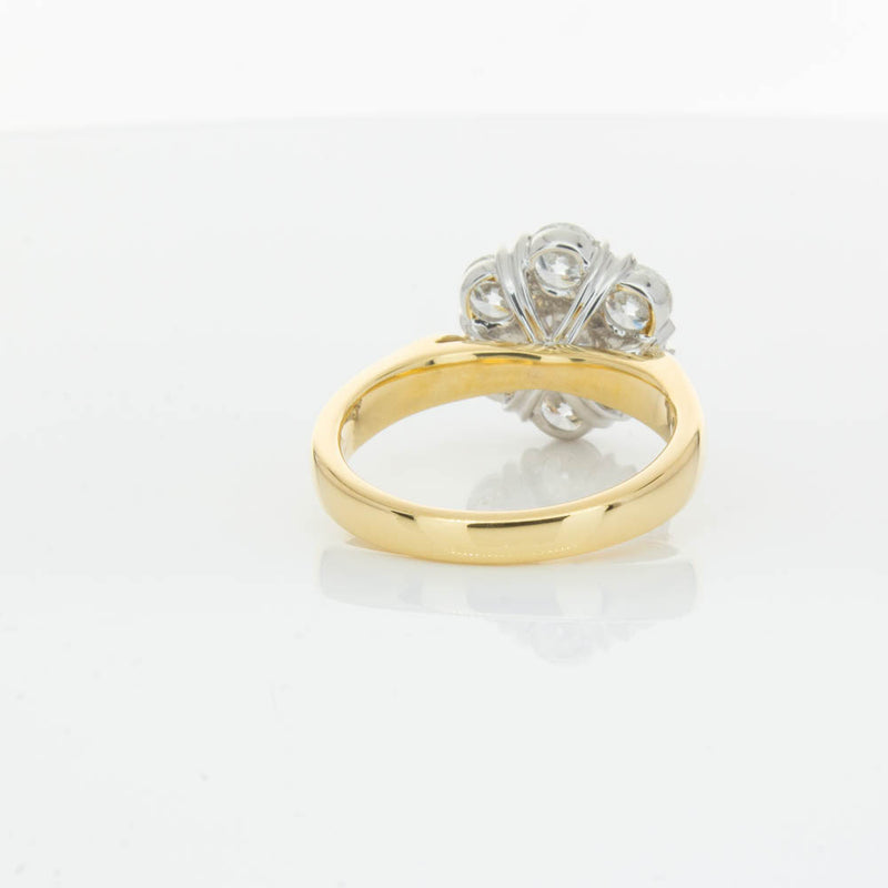 18ct Yellow Gold 2.10ct Diamond Lotus Ring-Ring-Walker & Hall