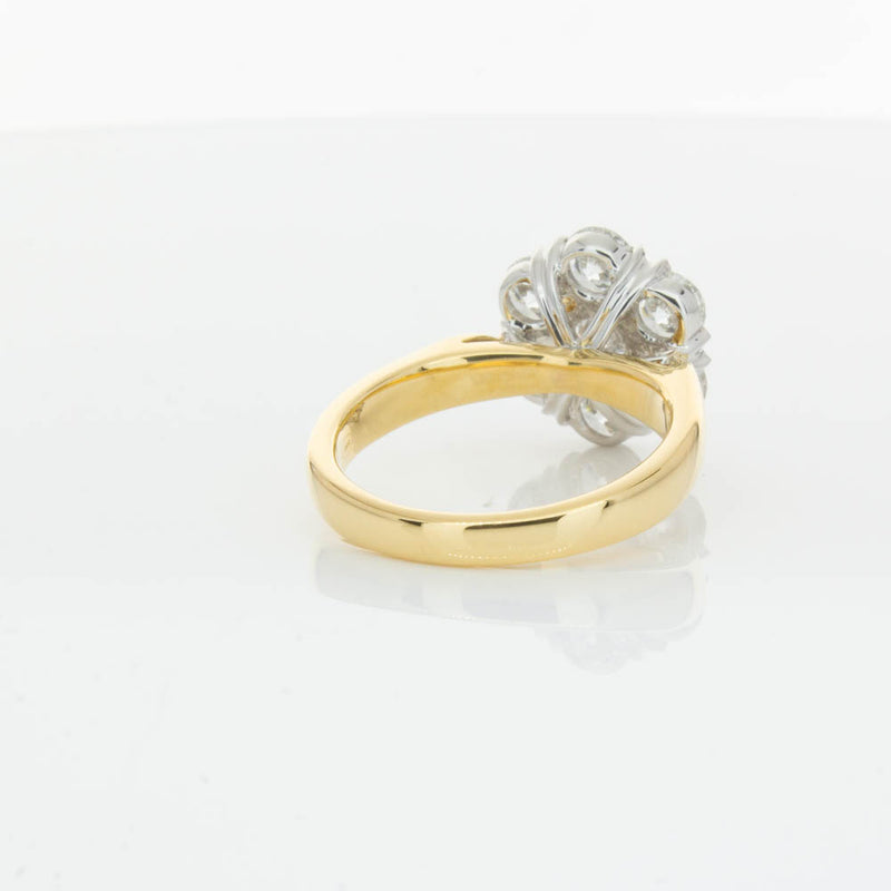 18ct Yellow Gold 2.10ct Diamond Lotus Ring-Ring-Walker & Hall