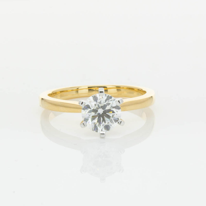 18ct Yellow Gold 1.01ct Diamond Capri Ring-Ring-Walker & Hall
